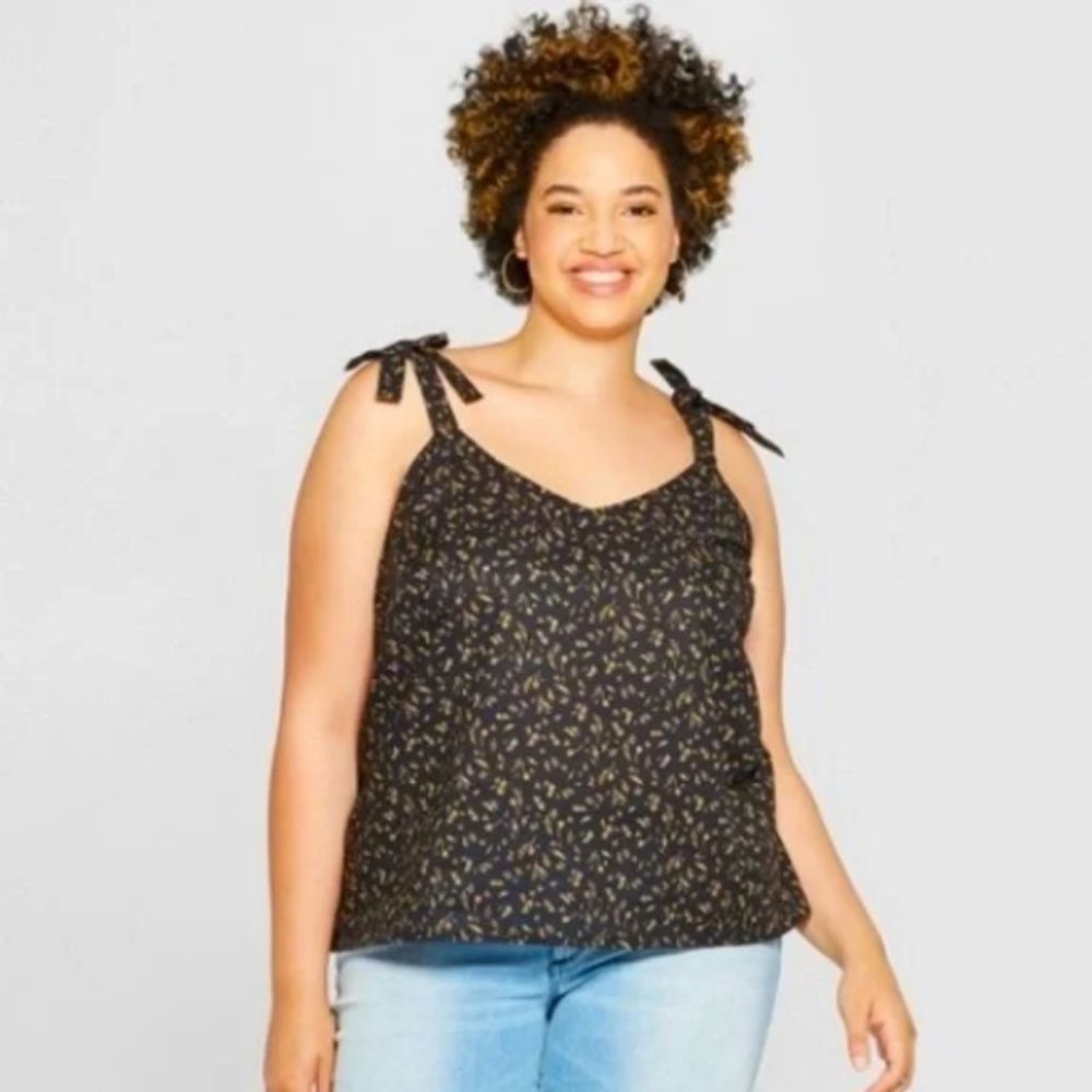 Universal Thread Sleeveless Shoulder Strap Ties Top SZ S - Picture 5 of 11